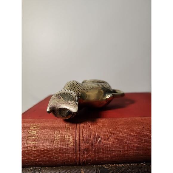 Solid Brass Vintage Cat Figurine 3.5" Minitature - Picture 5 of 6